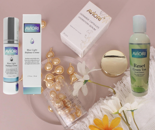 Your complete skincare routine: Facial Cleanser, Moisturizer and Nighttime Ceramide Capsules